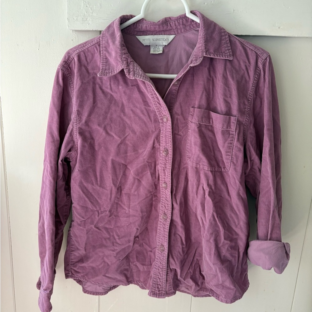 Petite Sophisticate Corduroy Button Up — cotton & vintage